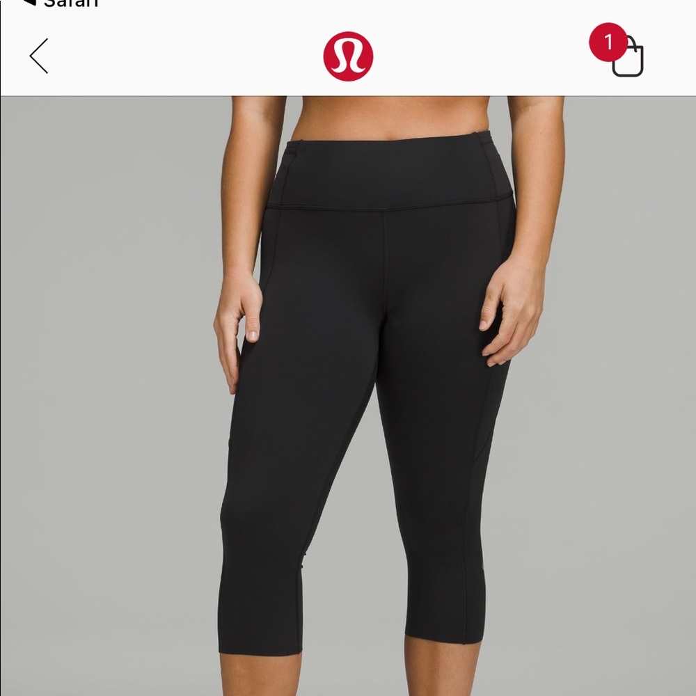 Lululemon Fast and Free High-Rise Crop 19”